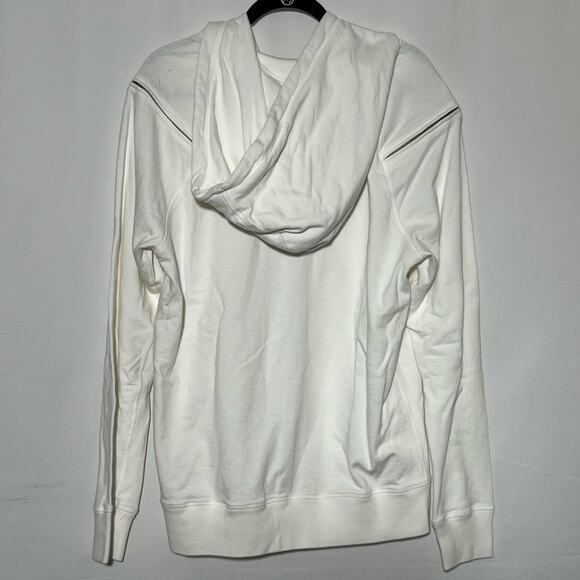 Helmut Lang Full Zip Hoodie Drawstring Jacket White Womens Size Large - Picture 6 of 9